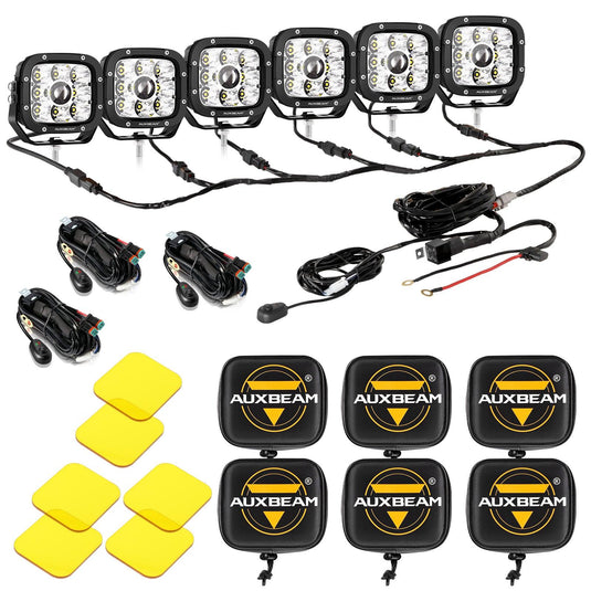 5 Inch 110W White/Amber Spot Light LED Driving Lights for Dodge Ram 1500/2500/3500