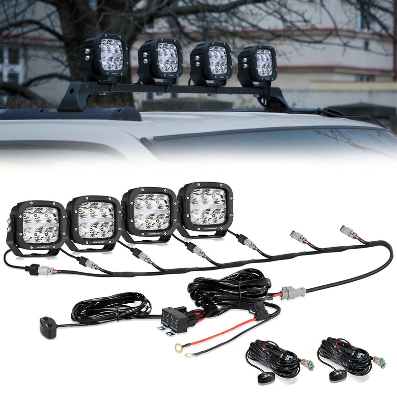 Load image into Gallery viewer, XP-ULTRA Series 5 Inch 132W 15600LM White/Amber LED Pods Driving Light with Amber DRL
