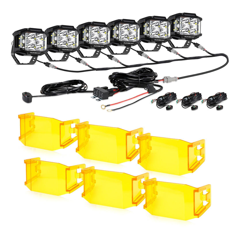 Load image into Gallery viewer, V-max Series 6Pcs Side Shooter Pod Lights with Power Harness
