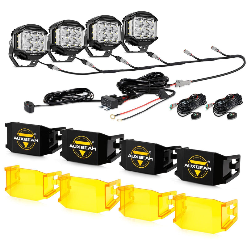 Load image into Gallery viewer, V-MAX Series Combo Beam Side Shooter LED Pod Lights with Amber DRL
