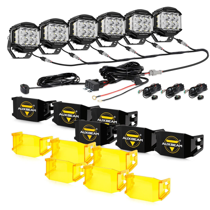 Load image into Gallery viewer, V-MAX Series Combo Beam Side Shooter LED Pod Lights with Amber DRL
