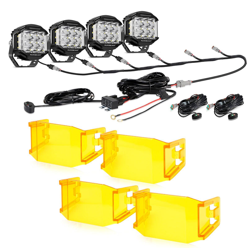 Load image into Gallery viewer, V-MAX Series Combo Beam Side Shooter LED Pod Lights with Amber DRL

