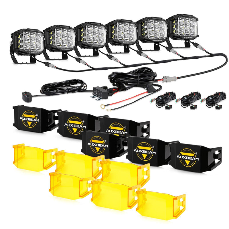 Load image into Gallery viewer, V-max Series 6Pcs Side Shooter Pod Lights with Power Harness
