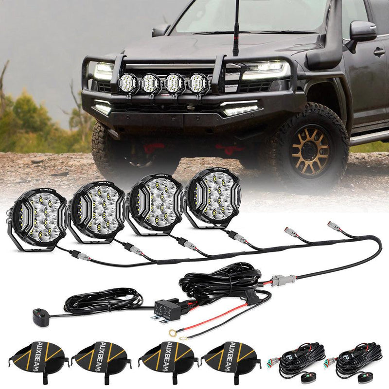 Load image into Gallery viewer, V-ULTRA Series LED Side Shooter Amber/White Pod Lights with Amber DRL
