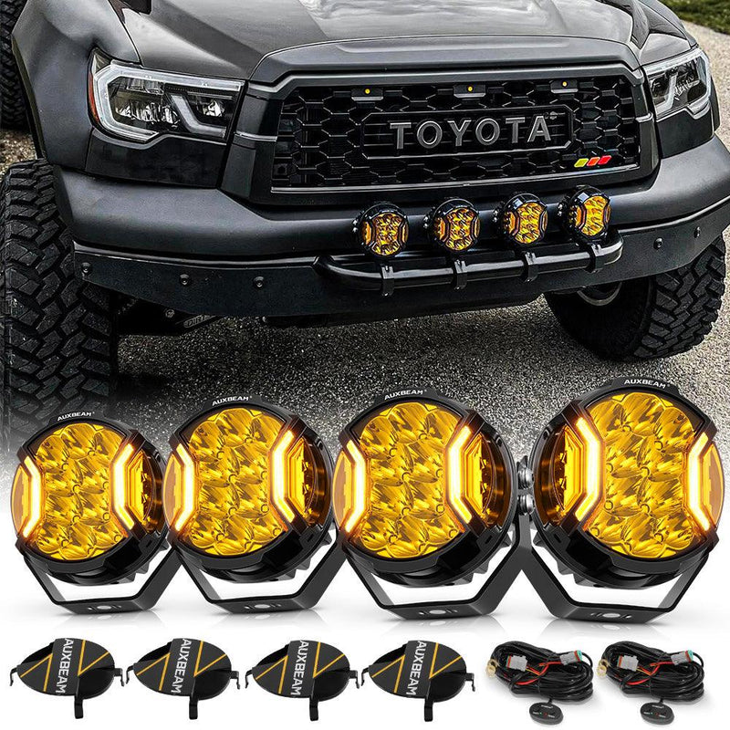 Load image into Gallery viewer, V-ULTRA Series | 5 Inch 172W LED Side Shooter Amber Pod Lights with Amber DRL
