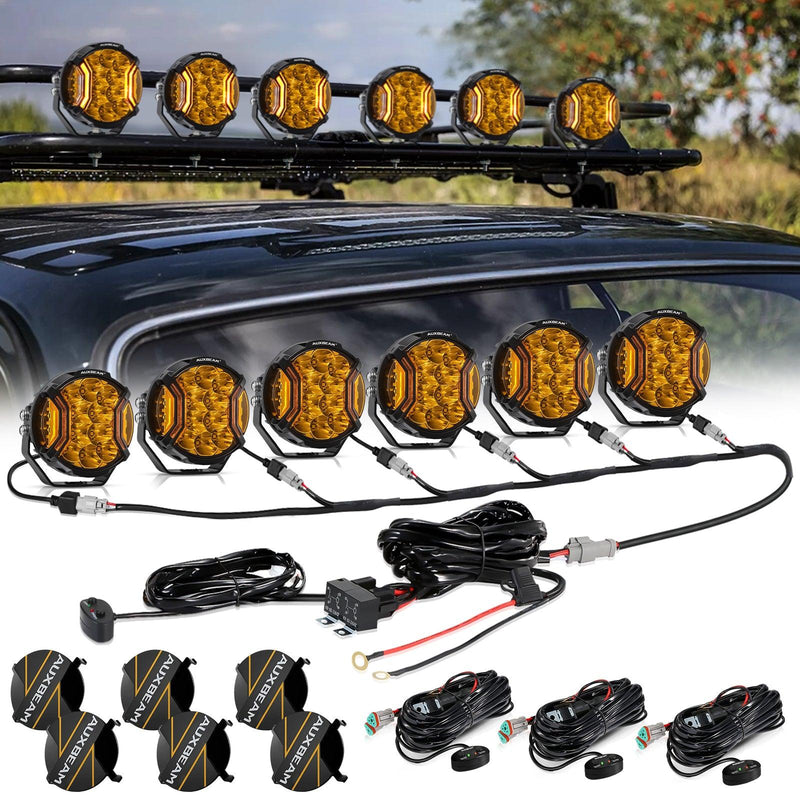 Load image into Gallery viewer, V-ULTRA Series | 5 Inch 172W LED Side Shooter Amber Pod Lights with Amber DRL
