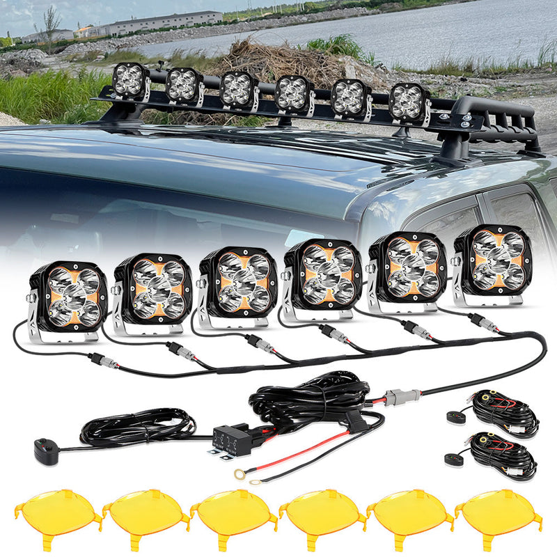 Load image into Gallery viewer, XP-ULTRA Series 4.5 Inch LED Pod Lights Off Road Lights with Amber DRL
