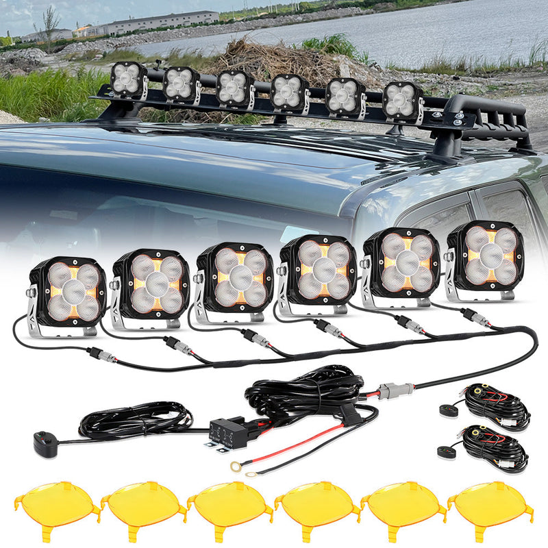 Load image into Gallery viewer, XP-ULTRA Series 4.5 Inch LED Pod Lights Off Road Lights with Amber DRL
