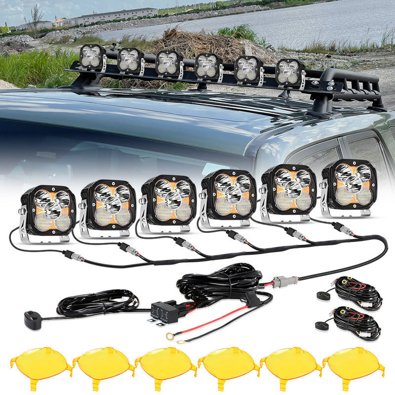 Load image into Gallery viewer, XP-ULTRA Series 4.5 Inch Combo Beam LED Pod Lights Off Road Lights with Amber DRL
