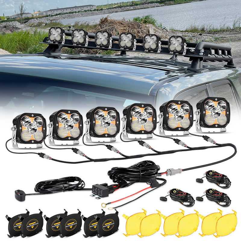 Load image into Gallery viewer, XP-ULTRA Series 4.5 Inch Combo Beam LED Pod Lights Off Road Lights with Amber DRL
