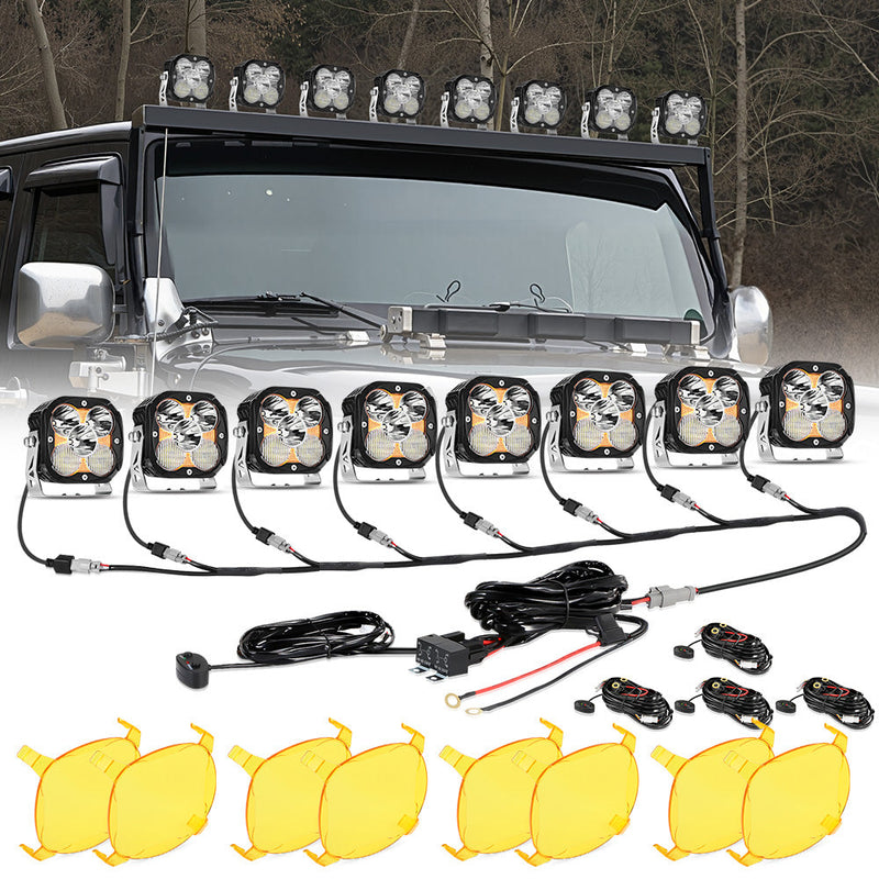 Load image into Gallery viewer, XP-ULTRA Series 4.5 Inch LED Pod Lights Off Road Lights with Amber DRL
