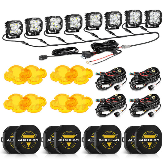 XP-ULTRA Series 3 Inch 80W 9600LM LED Pods Lights White&Amber