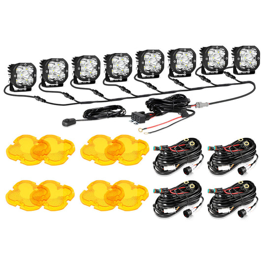 XP-ULTRA Series 3 Inch 80W 9600LM LED Pods Lights White&Amber