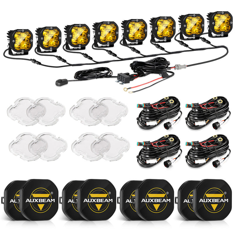 Load image into Gallery viewer, XP-ULTRA Series 3 Inch 80W Spot Beam LED Pods Amber&amp;White Offroad Lights
