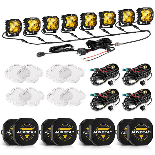 XP-ULTRA Series 3 Inch 80W Spot Beam LED Pods Amber&White Offroad Lights