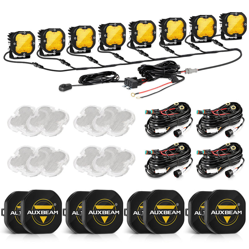 Load image into Gallery viewer, XP-ULTRA Series 3 Inch 80W Flood Beam LED Pods Amber&amp;White Offroad Lights
