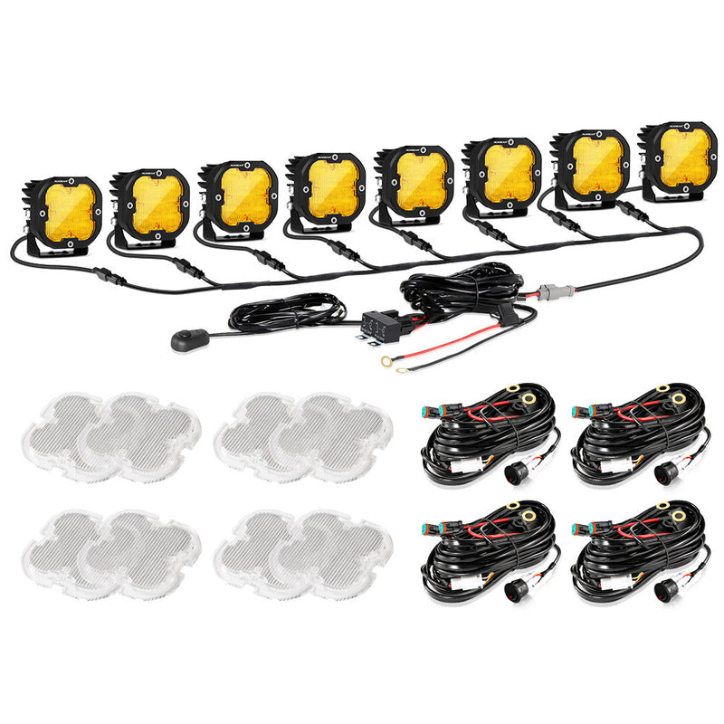 Load image into Gallery viewer, XP-ULTRA Series 3 Inch 80W Flood Beam LED Pods Amber&amp;White Offroad Lights

