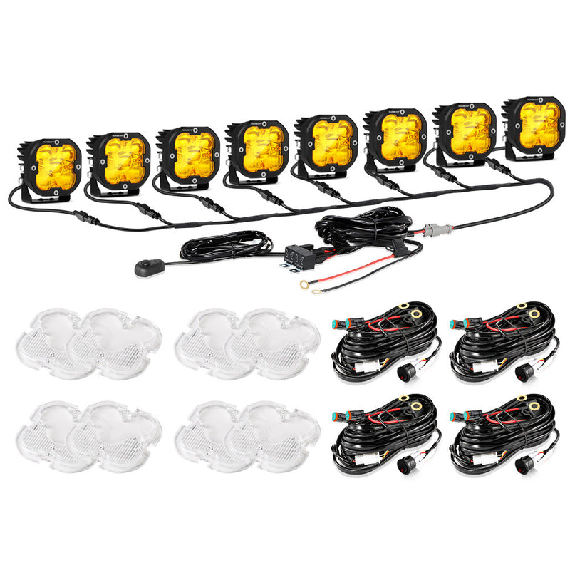 Load image into Gallery viewer, XP-ULTRA Series 3 Inch 80W Combo Beam LED Pods Amber&amp;White Offroad Lights
