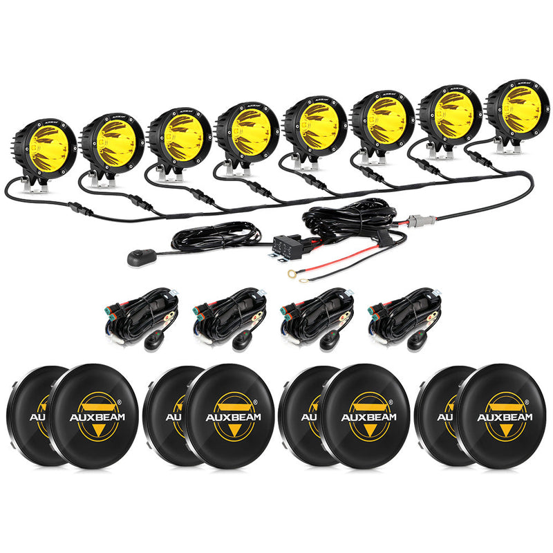 Load image into Gallery viewer, C4 Series | 4 Inch 100W Spot Round LED Pods Amber LED Driving Lights
