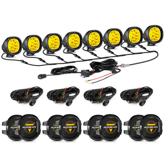 P4 Series | 4 Inch 90W Round LED Driving Lights Spot Amber Pod Lights