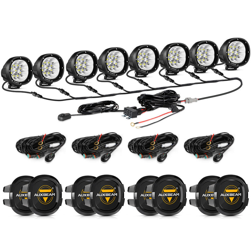 Load image into Gallery viewer, P4 Series | 4 Inch 90W 9000LM Round LED Driving Lights Flood White Pod Lights
