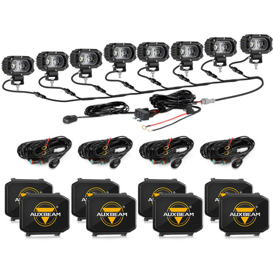 R4 Series | 4 Inch 60W Corrugated Lens 120° Wide Beam LED Pods Lights