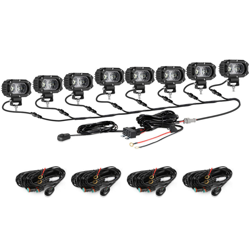 Load image into Gallery viewer, R4 Series | 4 Inch 60W Corrugated Lens 120° Wide Beam LED Pods Lights
