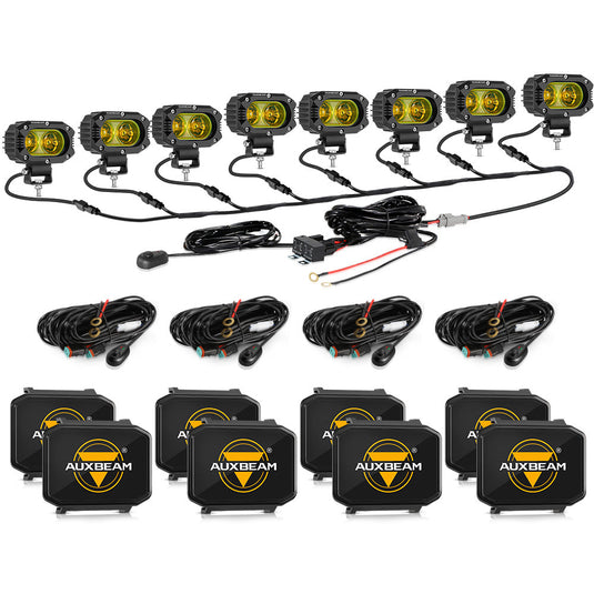 R4 Series | 4 Inch 60W LED Pods Light Flood Beam Amber Light