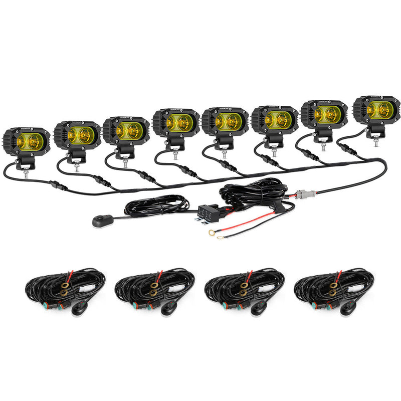 Load image into Gallery viewer, R4 Series | 4 Inch 60W LED Pods Light Flood Beam Amber Light
