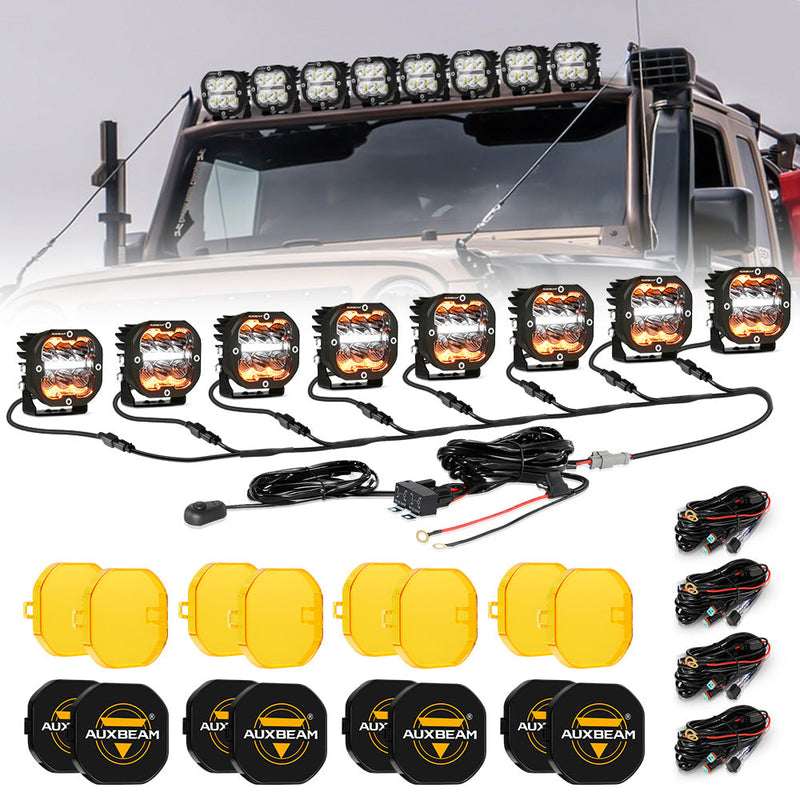 Load image into Gallery viewer, XP-ULTRA Series 3 Inch 84W LED Combo Pod Light Off Road Lights with White DRL&amp;Amber Turn Signal Light
