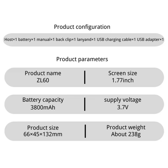 Ruyage ZL60 Zello Push-to-Talk 4G LTE Long Range PoC Radio