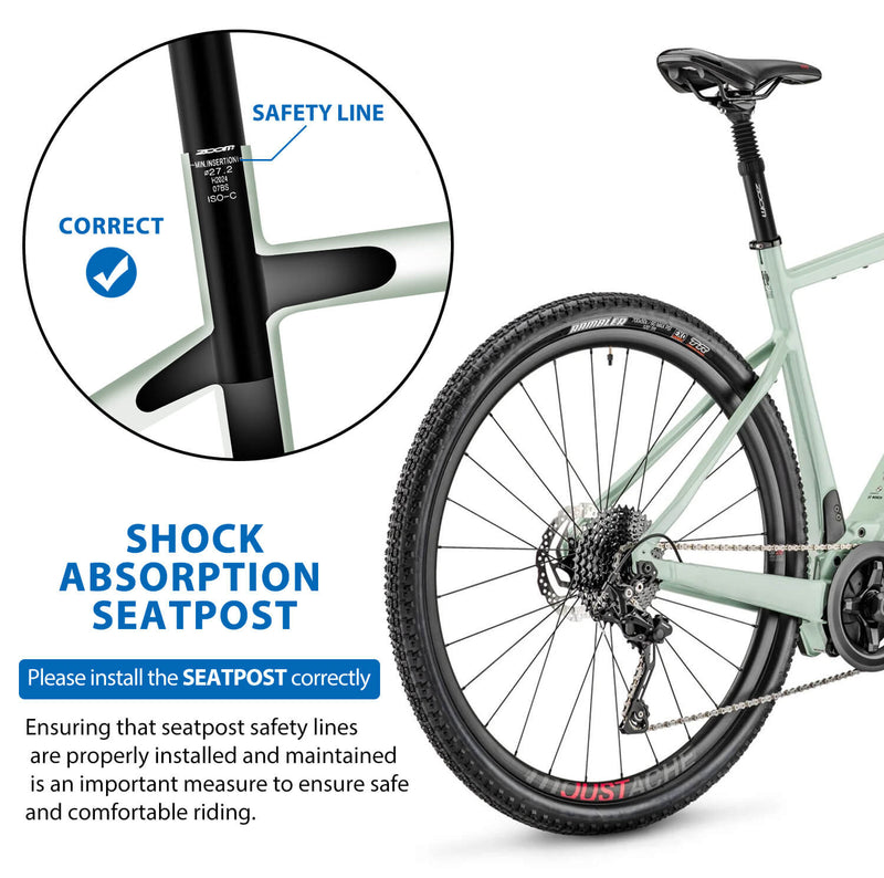 Load image into Gallery viewer, ZOOM Bike Suspension Seatpost

