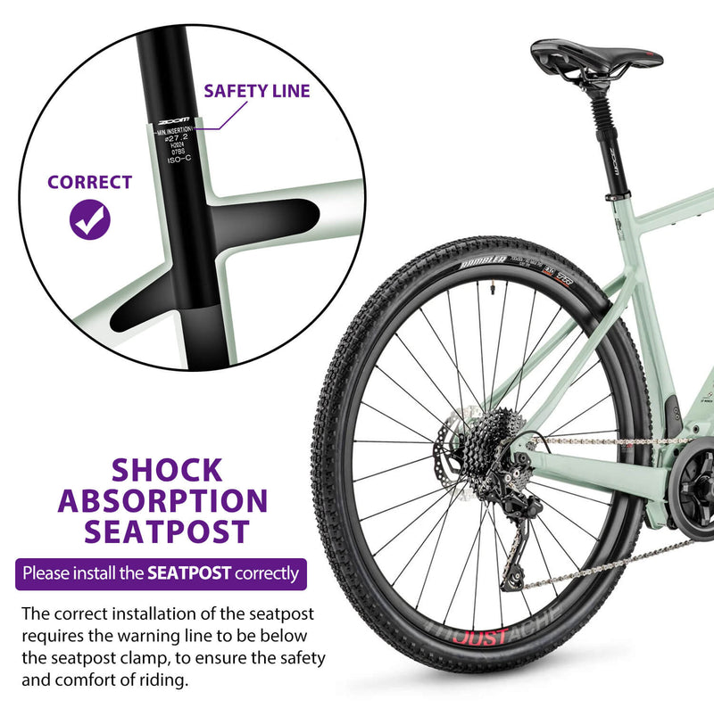 Load image into Gallery viewer, ZOOM Suspension Seatpost Ø27.2/30.9/31.6mm × 350mm
