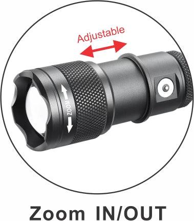 Load image into Gallery viewer, FlexBeam- 1200 Lumen Adjustable Beam Rechargeable Flashlight
