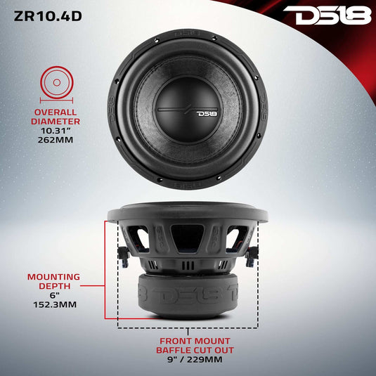 ZR 10" Subwoofer 700 Watts Rms DVC 4-Ohm - Skoutley Outdoors LLC
