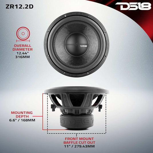ZR 12" Subwoofer 750 Watts Rms DVC 2-Ohm - Skoutley Outdoors LLC