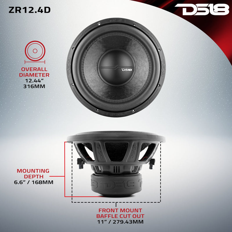 Load image into Gallery viewer, ZR 12&quot; Subwoofer 750 Watts Rms DVC  4-Ohm
