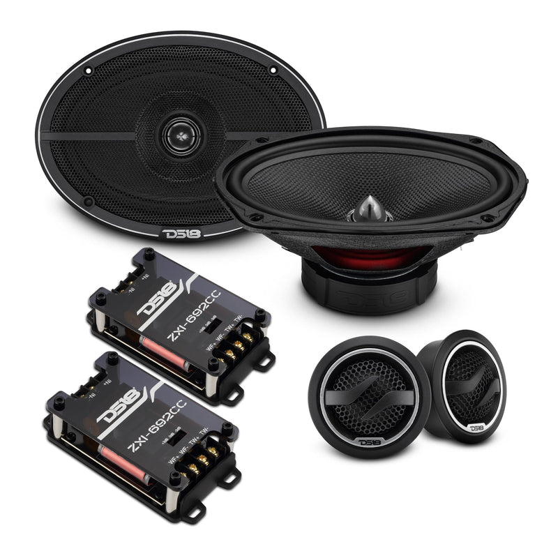 Load image into Gallery viewer, ZXI 6x9” 2-Way Component Speakers with Glass Fiber Cone | 120W RMS 4-Ohm
