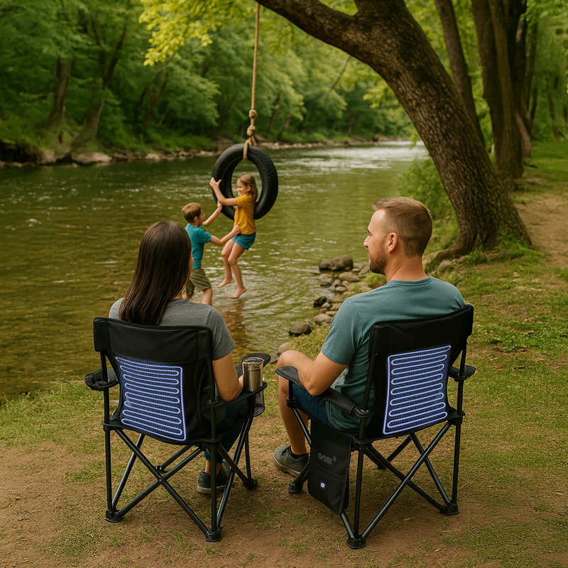 Load image into Gallery viewer, Zephyr Dual-Zoned Cooling Camp Chair

