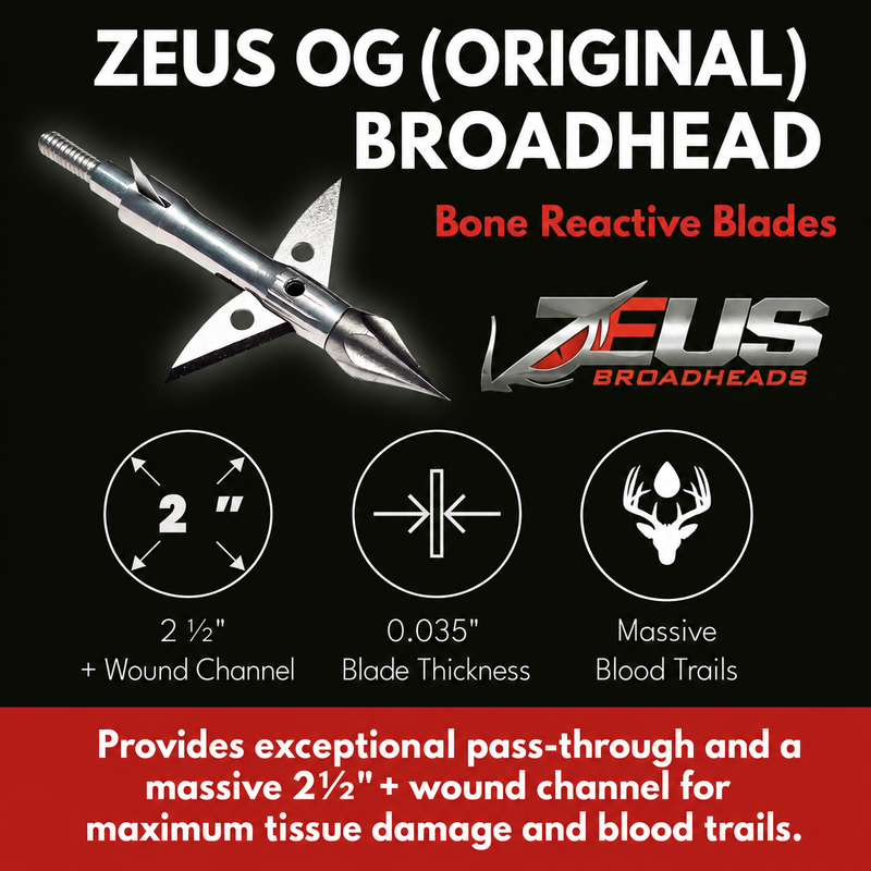 Load image into Gallery viewer, ZEUS BROADHEADS OG (4 PACK)-COMES WITH BOTH 100/125 GR TIPS
