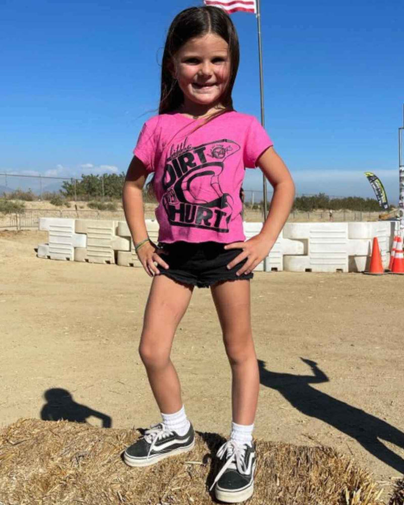 Load image into Gallery viewer, A Little Dirt Never Hurt Youth Tee Pink
