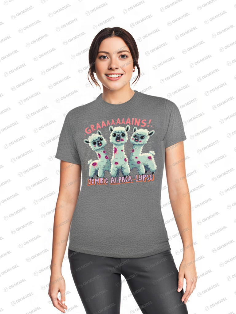 Load image into Gallery viewer, t-shirt: Halloween GRAINS Zombie Alpaca-lypse Gildan Short-Sleeve T-Shirt

