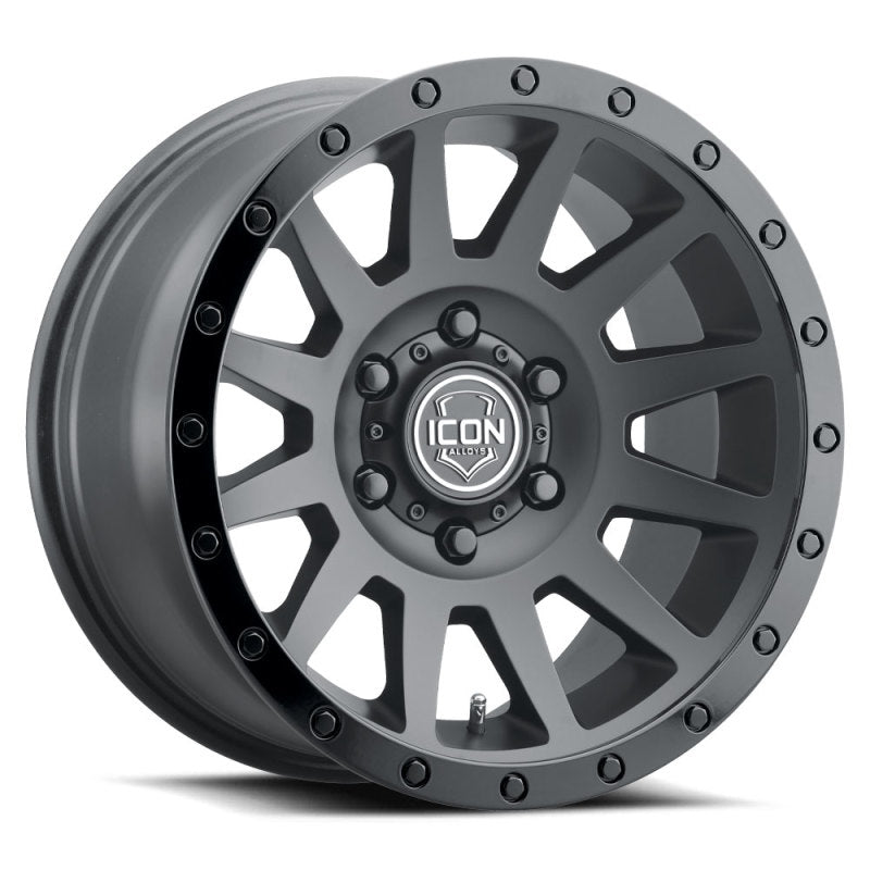 Load image into Gallery viewer, ICON Compression 18x9 6x5.5 0mm Offset 5in BS 106.1mm Bore Double Black Wheel
