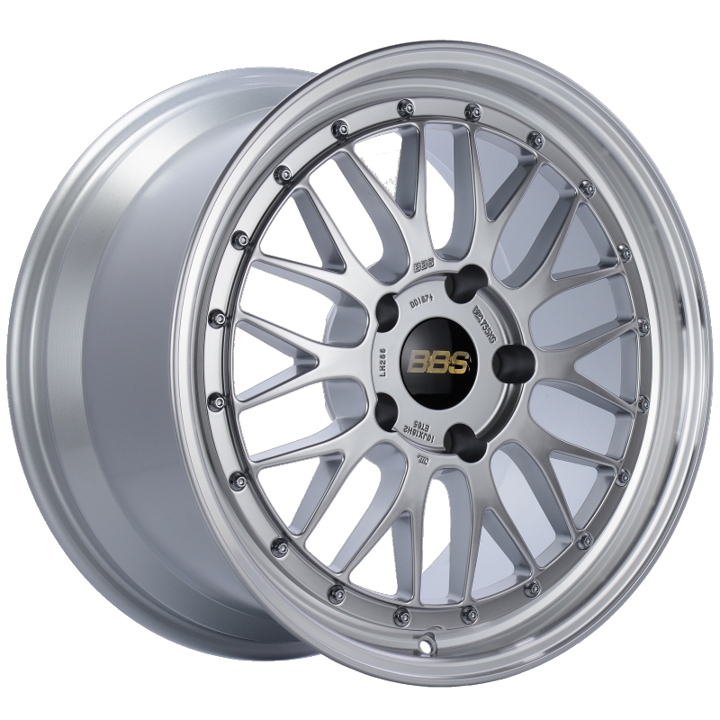 Load image into Gallery viewer, BBS LM 18x10 5x130 ET65 CB71.6 Diamond Silver Center Diamond Cut Lip Wheel
