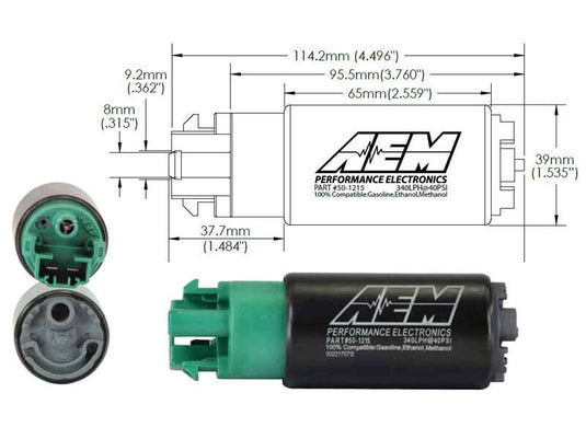 AEM Electronics E-85 Compatible High Flow In-Tank Fuel Pump