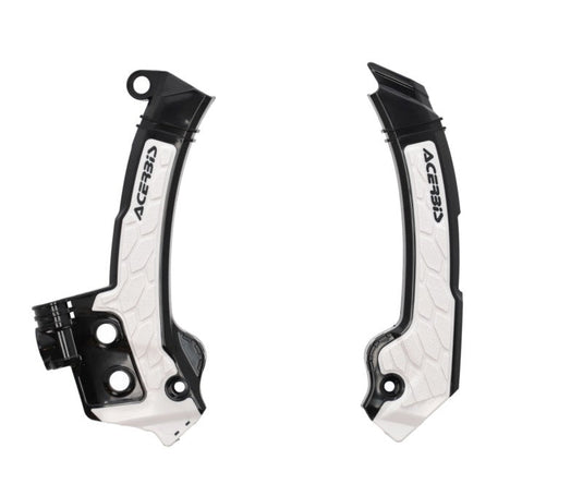 Acerbis 23+ Husqvarna FC/FX/ TC/ TXi/ FE/ TE Frame Guards- X-Grip - Black/White 2979601007