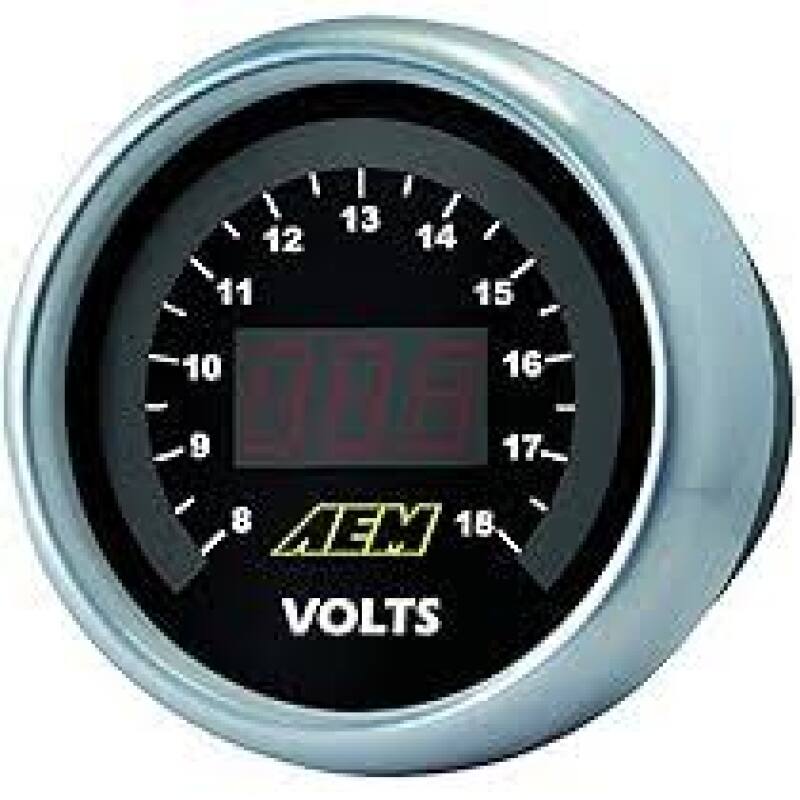 Load image into Gallery viewer, AEM Electronics 52mm Digital Volt Meter Gauge
