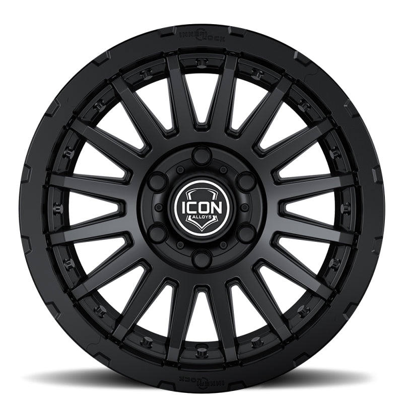 Load image into Gallery viewer, ICON Recon Pro 17x8.5 6x5.5 0mm Offset 4.75in BS 106.1mm Bore Satin Black Wheel
