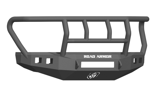 Road Armor 17-20 Ford F-250 Stealth Front Bumper w/Titan II Guard Standard Flare - Tex Blk