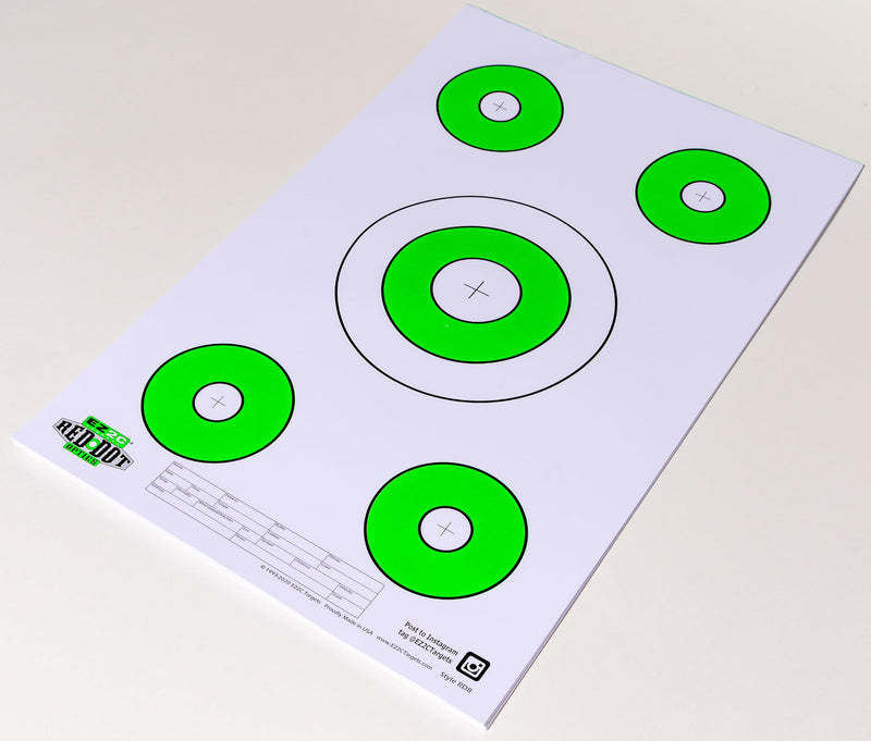 Load image into Gallery viewer, 200 EZ2C Paper Shooting Targets 8 Red Dot Optics Styles 11”x17” USA MADE
